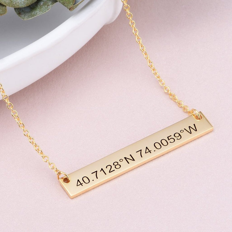 CUSTOM GOLD BAR NECKLACE