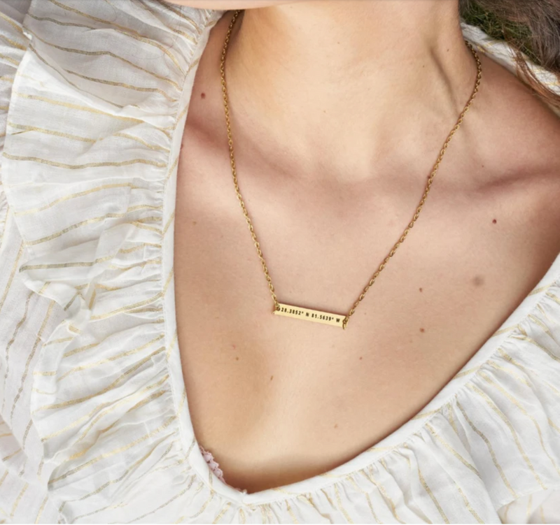 CUSTOM GOLD BAR NECKLACE